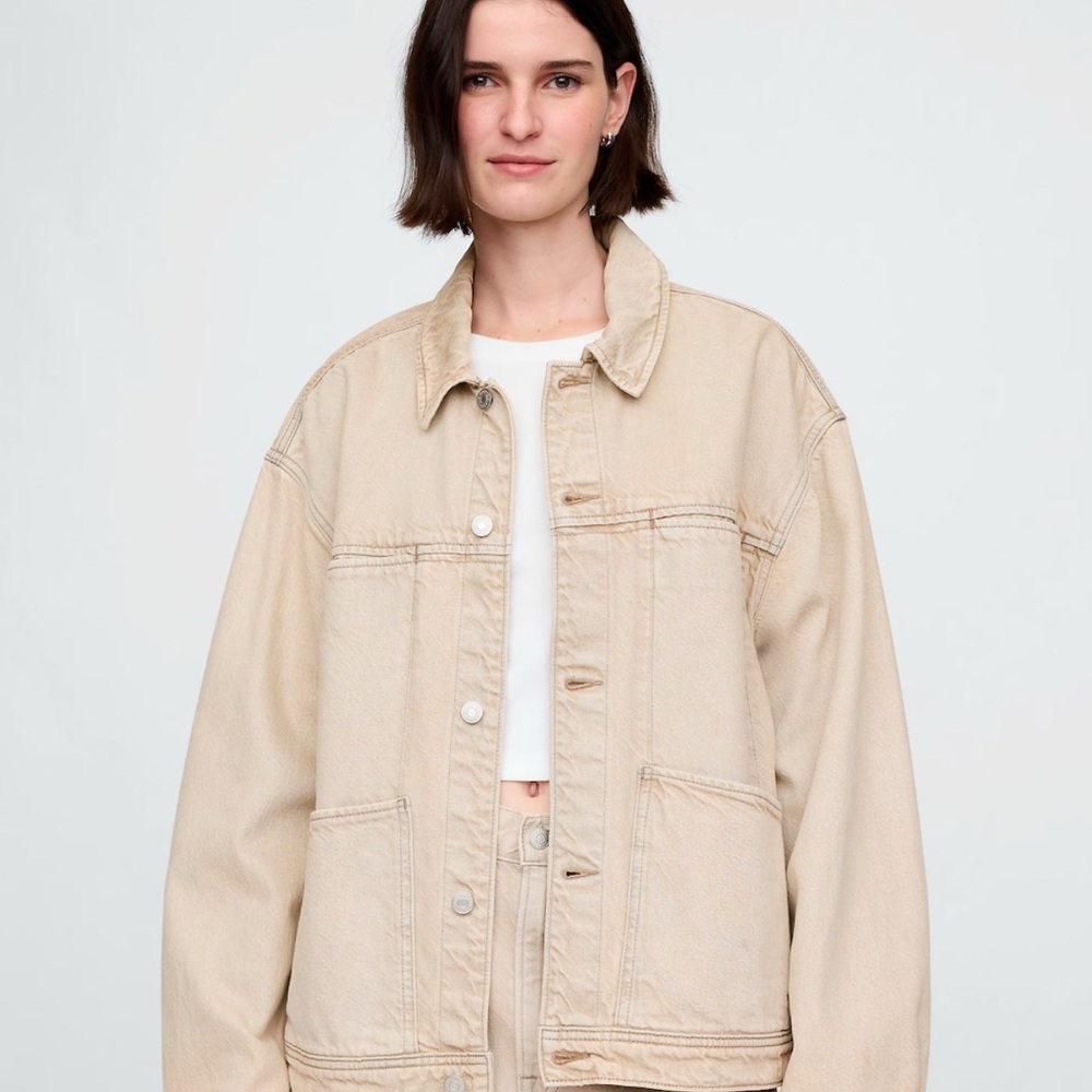 NWT GAP UltraSoft Boxy Icon Denim Jacket (Unisex)